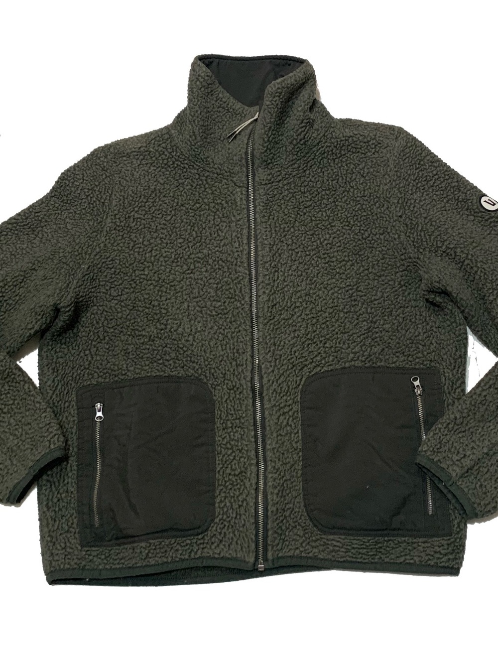 Vuori Olive Green Sherpa fleece Jacket